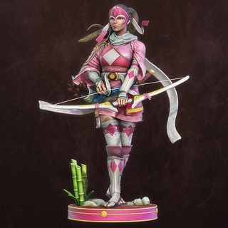 energia ranger rosa samurai shogun potente morphin kimberlly giocattoli collezione figura azione arte sculture 3d print model - Mito3D
