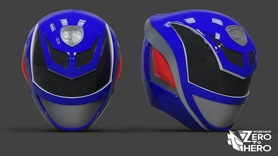 power ranger spd blue helmet cosplay kamer rider super sentai halloween anime comic toy 50th mask games toys king ohger kuwagata 3d print model - Mito3D