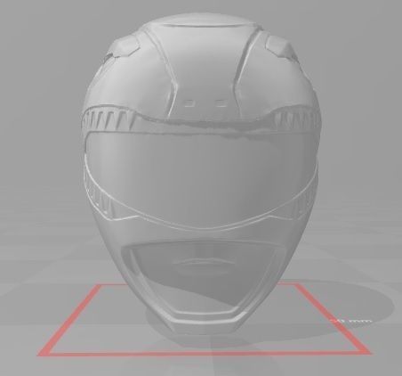 energia ranger 3d file casco rosso powerranger redranger potente morfina giochi giocattoli 3D print model - Mito3D