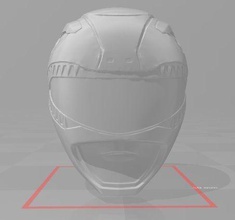 energia ranger 3d file casco rosso powerranger redranger potente morfina giochi giocattoli 3d print model - Mito3D