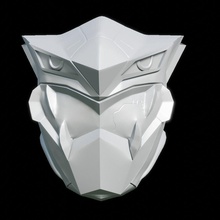 puissance rangers cybervillain flamber go mec sombre casque dessin animé art forme statue protection jeux jouets jeu accessoires 3d print model - Mito3D