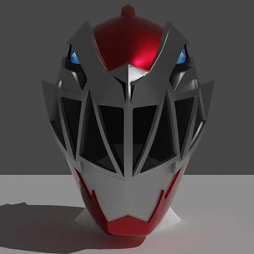 power rangers inspired dino fury red ranger helmet powerrangers budwin tv hobby diy 3D print model - Mito3D