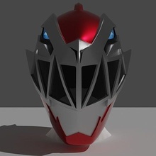 leistung ranger inspiriert dino wut rot helm power rangers budwin tv hobby diy 3d print model - Mito3D