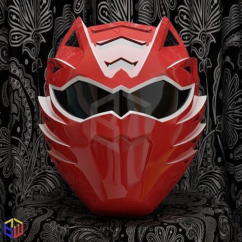 Puissance rangers jungle fureur mater mode rouge ranger casque Power Rangers cosplay sentai super puissant morphin loisir DIY 3D print model - Mito3D