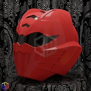 guardas selva fúria vermelho guarda capacete powerrangers cosplay sentai passatempo faça 3d print model - Mito3D