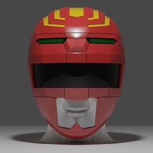 power rangers lost galaxy inspired red ranger helmet powerrangers budwin props cosplay hobby diy 3d print model - Mito3D