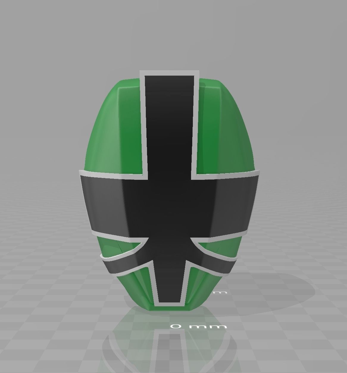 power rangers samurai green ranger shinkenger helmet art 3D print model - Mito3D