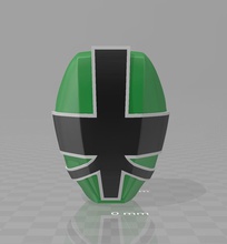 puissance rangers samouraï vert ranger shinkenger casque art 3d print model - Mito3D