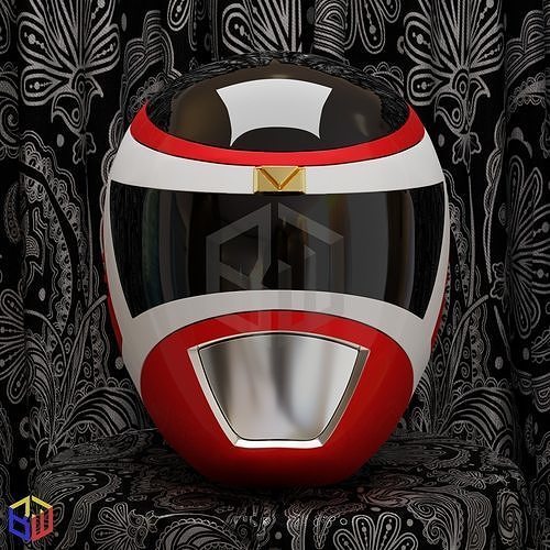 puissance rangers in espace rouge ranger casque power rangers cosplay sentai super puissant morphin mmpr loisir diy 3D print model - Mito3D