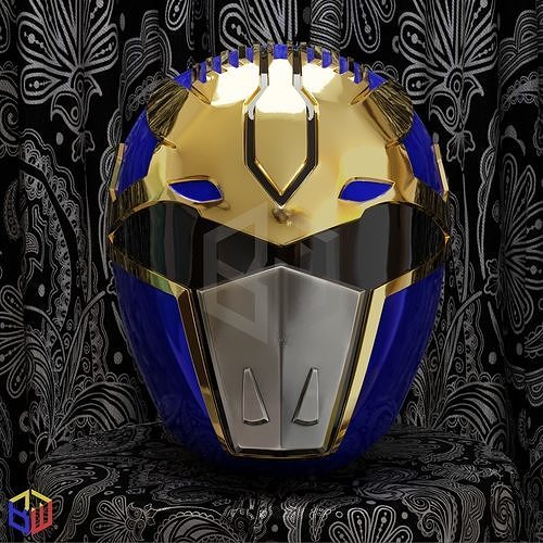 guardas esquadra azul guarda capacete powerrangers cosplay sentai super poderoso morfina passatempo faça 3D print model - Mito3D