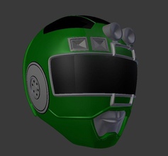 puissance rangers turbo vert ranger casque stl fichier plages puissance greenranger cosplay costume armure jeux jouets 3d print model - Mito3D