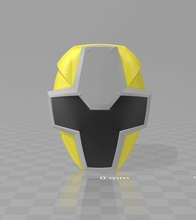 energia ranger giallo ninja kininger ninninger casco acciaio arte 3d print model - Mito3D
