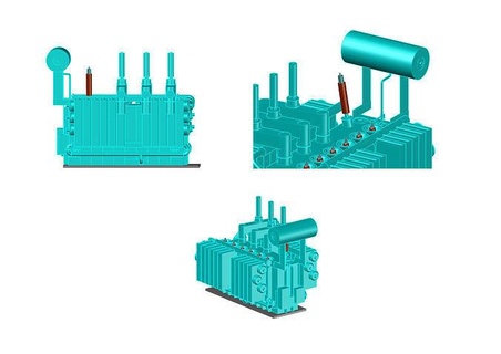 power transformer 3d model technology substation electric electronics powertransformer electricity electricalsubstation industrial connection electrical energy engineering grid high plant equipment science 3d print model - Mito3D