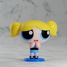 powerpuff girls bubbles statue keychain model 3d printing blossom girl cute cartoon network dexter flower heart character games toys toy child valentine fun 3d print model - Mito3D