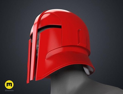 praetorian guard helmet mandalorian starwars red trooper cosplay soldier pretorian wearable prop hobby diy 3d print model - Mito3D