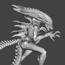 prätorianer xenomorph außerirdischer avp 2010 artikuliert dynamisch pose aliens raubtier raubtiere pretorianer schublade xeno gameqraft beweglich artikulation spiele spielzeuge königin 3d print model - Mito3D