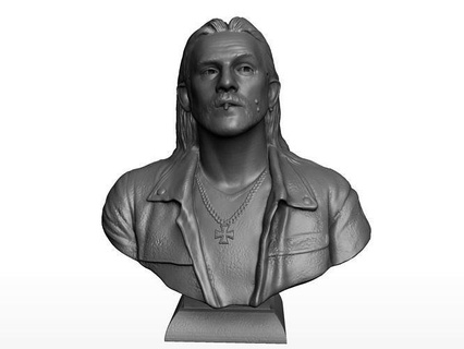 alabanza to lemmy hombre retrato arte esculturas escultura motorhead estrella rock 3d print model - Mito3D
