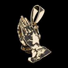 beten hand - Anhänger gold prayhand Juwel Schmuck Mode retro Kunst Silber bedruckbar ist Halskette gem Platin Diamant-ring genial Mode-Schönheit Armband Ohrring Saphir Anhänger-Halskette 3d print model - Mito3D