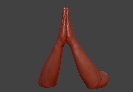 praying hands human pray god religion christian hand realistic art scans replicas 3d print model - Mito3D
