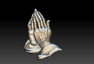 orando manos mao rezando alivio oración dedos católico iglesia orar fe reza catolico religioso jesu catedral cristiano biblia joyería joya 3d print model - Mito3D
