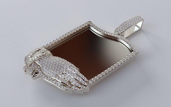 dua eller resim kolye elmas fotoğraf huzur içinde yatsın etmek namaz mücevher takı yazdır hazır hafıza 3d print model - Mito3D