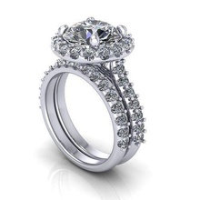 wertvoll Kanal Diamant Ring Juwel Engagement Hochzeit Schmuck Silber Gold engagem Mode Sterling Anhänger Halskette Schönheit Ohrringe Ringe 3d print model - Mito3D