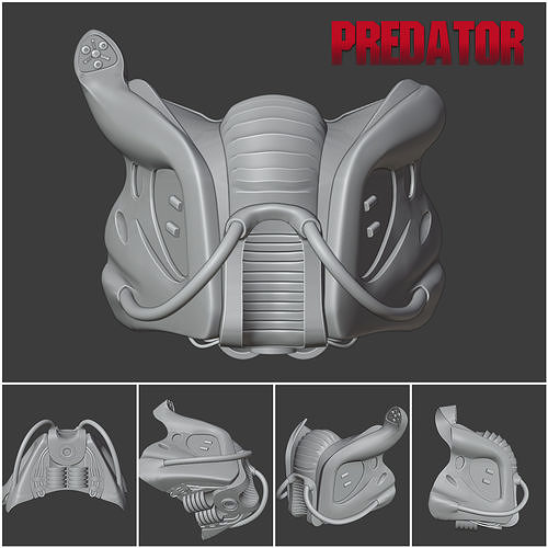 predator - city hunter rebreather mask helmet alien xenomorph facehugger cosplay armor game hunting games toys 3D print model - Mito3D