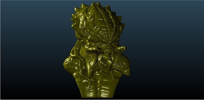 depredador 3d modelo cabeza picos juego película asesino animal extraterrestre naturaleza juegos juguetes personaje arnold arma pistola fantasía militar aventuras animales 3D print model - Mito3D