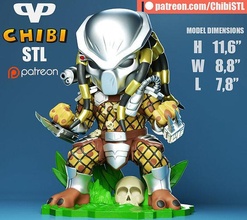 predador chibi 3d impressão stl jogos brinquedos 3d print model - Mito3D