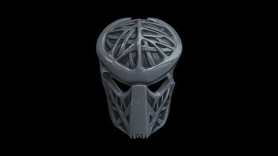 raubtier cosplay maske bio helm rüstung außerirdischer charakter sci fi drucken 3dprinting schutzmaske 3d cgbadour kunst skulpturen virus mikrobiologie komplex 3d print model - Mito3D