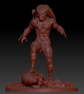 predator hunter avp 3d model stl creature predator2 alien sculpture art scans replicas predatorstl stlfiles 3dprint printing 3d print model - Mito3D