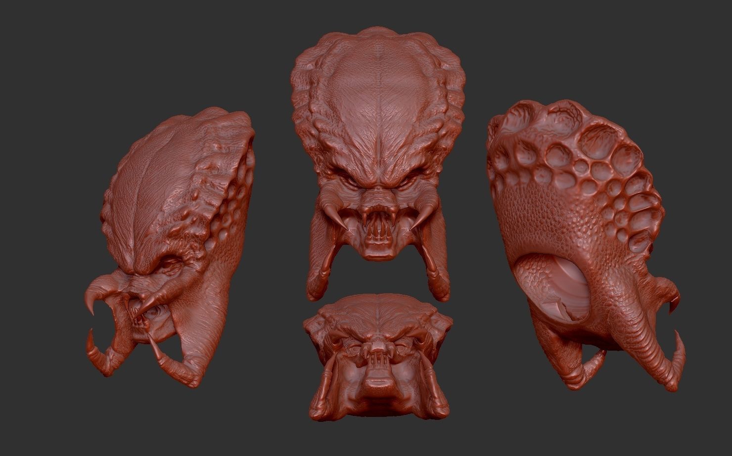 predatore giungla cacciatore film puntello cosplay maschera fallimento testa yatuja scifi arte 3D print model - Mito3D