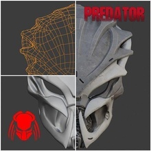 predador mascarar abadias capacete cosplay armaduras crânio estrangeiro caçador xenomorfo facehugger moda 3d print model - Mito3D