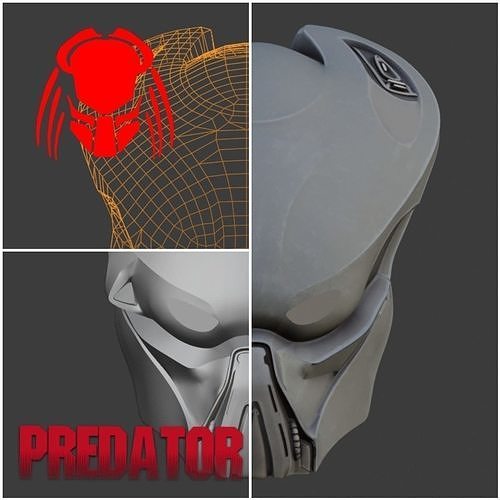 predatore maschera notturno orrore creatura armatura casco alieno xenomorfo facehugger moda 3D print model - Mito3D