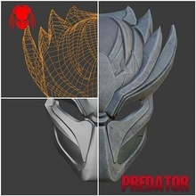 predator mask - phoenix helmet cosplay alien xenomorph facehugger armor fashion 3d print model - Mito3D