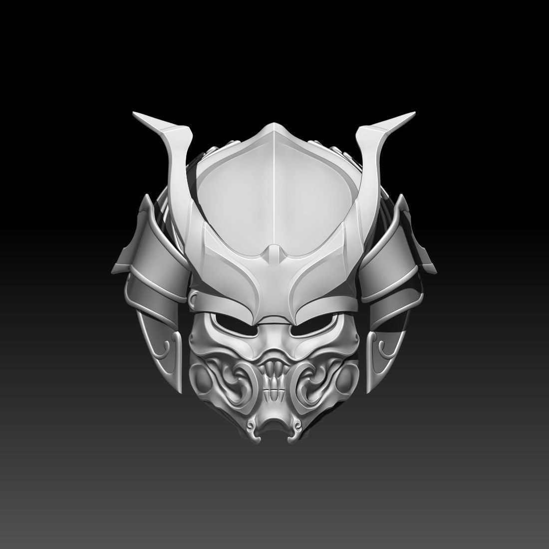 predator samurai mask helmet hunting grounds cosplay hobby diy armor 3d print 3D print model - Mito3D
