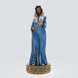embarazada bendito Virgen María dama maria madre Dios figura molde religioso escultura oro plata madera metal yeso estatua Arte esculturas 3d print model - Mito3D