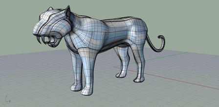 prehistoric panther art jewelry challenge animals mammal toy 3d sculptures 3d print model - Mito3D