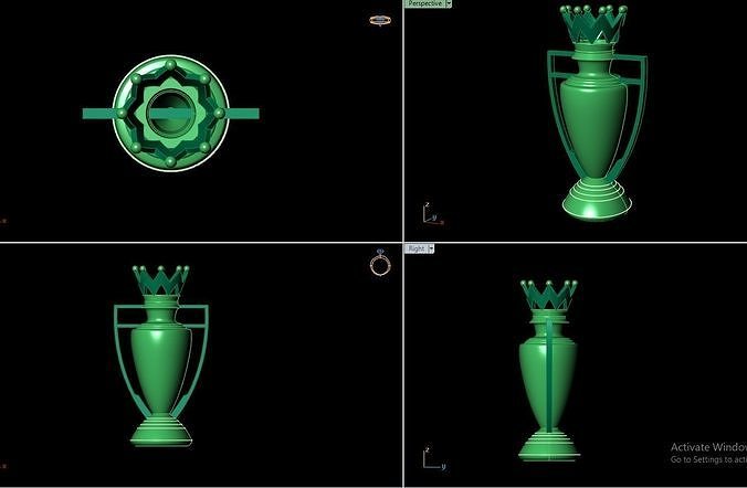 ilk lig fincan kahve bardak tabak futbol şampiyon şampiyonluk ödül stadyum takım eşleşme oyunlar oyuncaklar 3D print model - Mito3D