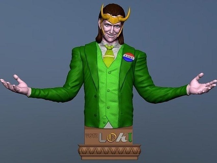 Devlet Başkanı Loki disneyplus versiyon Disney hayret komik Thor şahin Kaptan Amerika Sam Tom Hiddleston mcu Yenilmezler Ragnarok Odin wandavision siyah dul Sanat heykeller 3d print model - Mito3D