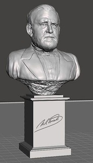 president ulysses grant usgrant portrait sculpture people art sculptures 3d print model - Mito3D
