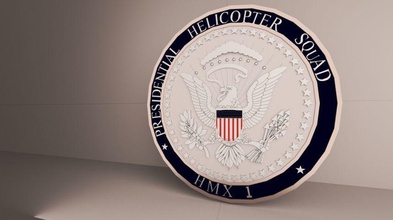 presidential helicopter squadron coin art usa low poly game police army eagle flag design craving military games accessories coins badges 3d print model - Mito3D