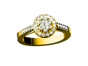 Druck Damen-ring Schmuck Platin kostbar Luxus scheint gold engagement Mode Silber bedruckbar ist Diamant-ring genial Mode-ring Mode-Schönheit ring brillant Bekleidung sterling vintag Ringe 3d print model - Mito3D