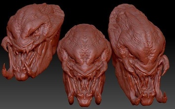 prey feral predator pred alien aliens cosplay 3dprint armour bust head latest prop toy art sculptures 3d print model - Mito3D