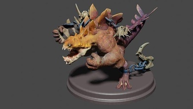 primal beast printable dota2 dota lowpoly 3dprintable print toy game character fantasy enemy creature art sculpture games toys accessories 3d print model - Mito3D