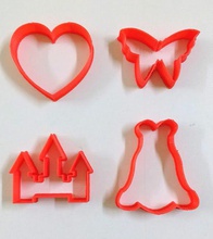 princess castle fairy tale cookie cutters set house butterfly heart dress cutter shape outline crackers kitchen dining 3d print model - Mito3D