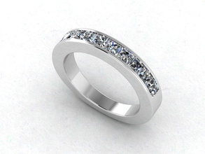 la princesa del canal de diamantes anillo joyería oro los las gemas platinium anillos el diamante cad gem plata compromiso imprimible joya piedras preciosas boda platino 3d print model - Mito3D
