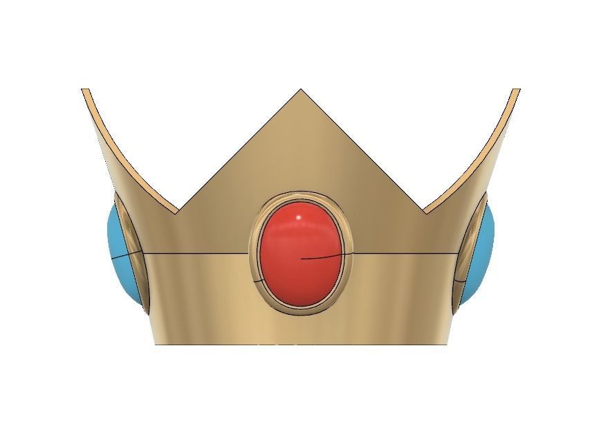 princess peach crown costume cosplay cosplayer castle prop accessory fashion peacher game gaming female head 3D print model - Mito3D