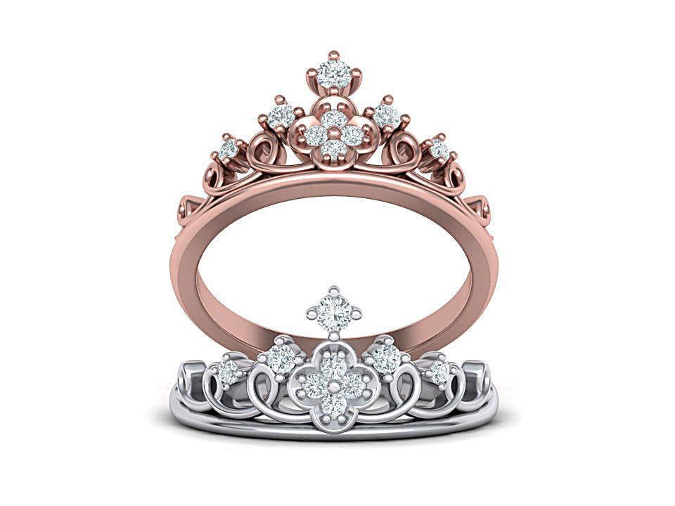 princess crown ring tiara 3dmodel n10343 3dring jewelry cad usa canada europe israel diamond transparent australia printable rings 3D print model - Mito3D