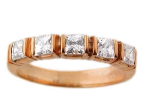 Prinzessin Schnitt Ring 3d Modell Juwel Engagement Hochzeit Schmuck Diamant Silber engagem Gold Mode Sterling Weiß brillant Saphir Schönheit Ringe 3d print model - Mito3D